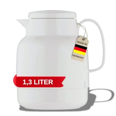 Imagen de Helios Mondo Jarra térmica de plástico (1,3 L), color blanco