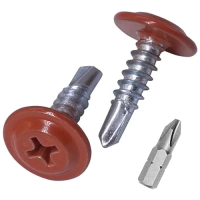 Imagen de SKIR&#039;CO Tornillos autoperforantes (150 unidades, 4,2 x 16 mm, cabeza de armadura modificada Phillips, tornillo chapa metálica, oblea (150, marrón cobre RAL 8004)