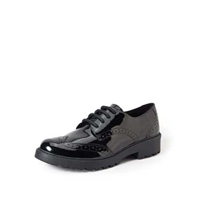Imagen de Geox J Casey Girl N Derby Synthetic, Zapatos Niñas, Negro, 41 EU