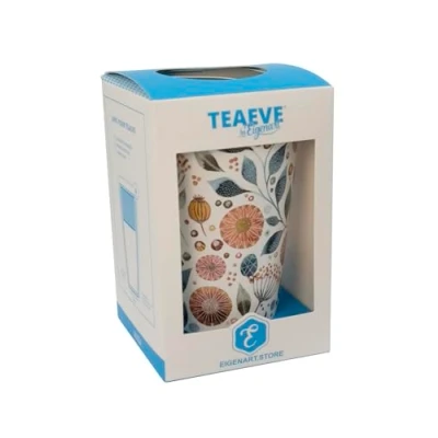 Imagen de Eigenart Teaeve Linnea 80063 Taza de porcelana con doble pared tapa y filtro acero inoxidable, sin BPA, 350 ml