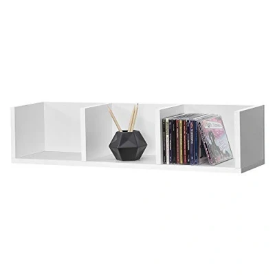 Imagen de [en.casa] Estantería para Pared Isua 75 x 17 cm con 3 Compartimientos de Almacenamiento Estante Flotante Decoración Salón o Dormitorio Blanco Mate