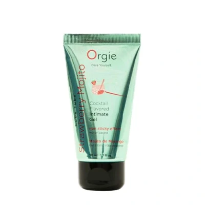 Imagen de Orgie Lube Tube Cocktail Caipirnha, Pina Colada, Sex on the Beach, Strawberry Mojito em 50ml (STRAWBERRY MOJITO)