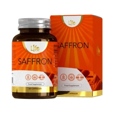Imagen de LN Azafrán 60 Cápsulas de Alta Potencia 90mg Azafran (de Extracto 4:1) por Porción Suplemento Hierbas Sin OGM, Gluten ni Alérgenos Fabricado en el Reino Unido
