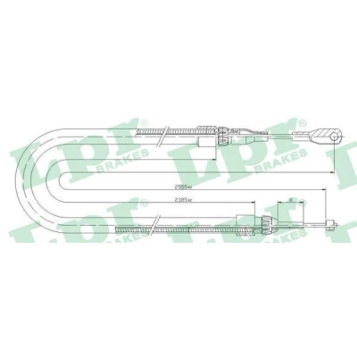 Imagen de LPR C0399B Cable de Freno Mano 2570/2370 Tambor, Discos MERCEDES BENZ: Clase C Berlina