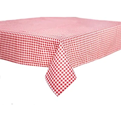 Imagen de Texpot Manteles rústicos 90 x 260 cm Cuadros Rojos Y Blancos 5 Mm 5mm 100% algodón