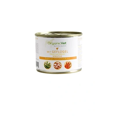 Imagen de OrganicVet Comida húmeda para Perros con Guisantes y Zanahorias, 6 Unidades (6 x 200 g)