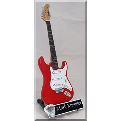 Imagen de MARK KNOPFLER guitarra miniatura con púa de DIRE STRAIT