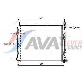 Imagen de PRASCO RTA2470 Radiador, refrigeración del motor Aluminio 560 489 23 Aletas unidas mecánicamente RENAULT: Kangoo I Express