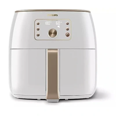 Imagen de Philips Premium Airfryer XXL HD9870/20 sin aceite, tecnología Smart Sensing, 2225 W, de eliminación grasa, Rapid Air, color blanco