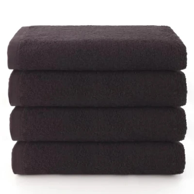 Imagen de Top Towel Plus Toallas baño 4 de Cara o Bidet 30x50 cms Algodon 100% Negro