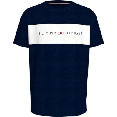 Imagen de Tommy Hilfiger Original Colourblocked Camiseta de pijama, Hombre, Talla: Small, Desert sky