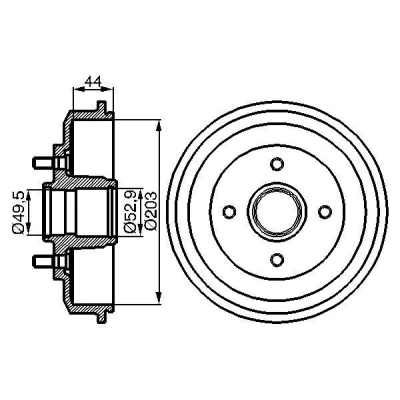 Imagen de BOSCH 0 986 477 102 Tambor de Freno 243 Eje trasero FORD: Focus Mk1 Hatchback
