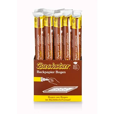 Imagen de Papel de horno Backstar, 10 rollos 25 hojas 33 x 42 cm