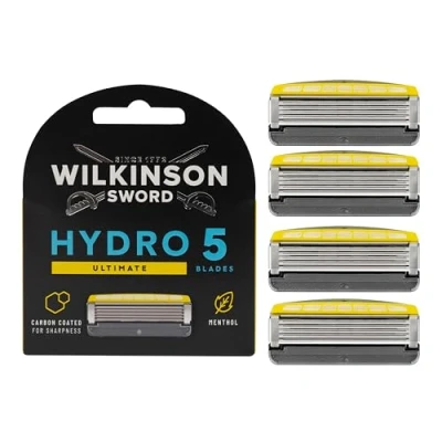 Imagen de Wilkinson Sword Hydro 5 Skin Protection Advanced 4 Recambios de Cuchillas Afeitar Hojas con Banda Lubricante Enriquecida Mentol