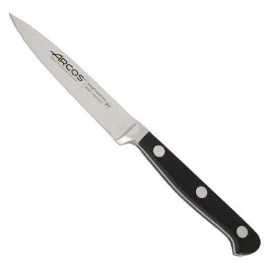 Imagen de Arcos Serie Clasica Cuchillo Mondador Hoja de Acero Inoxidable Forjado NITRUM 100 mm Mango Polioximetileno (POM) Color Negro