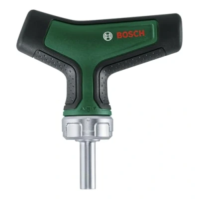 Imagen de Bosch destornillador de carraca con mango en T (carraca alto par; 36 dientes; par máx. 46 Nm; portapuntas magnético; 1/4 pulg.; goma ergonómico)