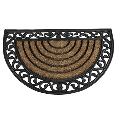 Imagen de Siena Garden 548191 Impalla Felpudo semicircular de goma (45 x 75 cm)