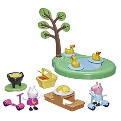 Imagen de Peppa Pig Peppa&#039;s Adventures Picnic con Juego de Peppa, Juguete Preescolar 2 Figuras y 8 Accesorios, para niños a Partir 3 años