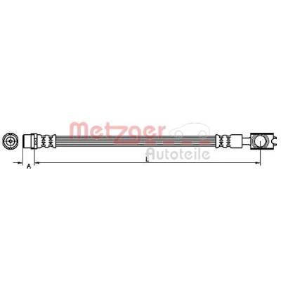 Imagen de METZGER 4110521 Latiguillos de Freno 294 VOLKSWAGEN: Passat B5 GP Berlina, Variant