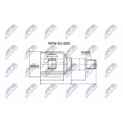Imagen de NTY NPW SU 003 Junta Homocinética lado de engranaje SUZUKI: Grand Vitara 2 SUV