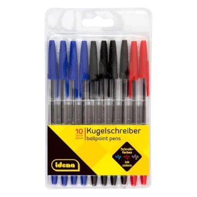 Imagen de Idena 500234 Bolígrafo, 10 piezas, colores de escritura surtidos