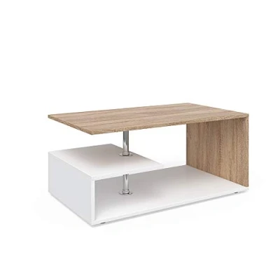Imagen de Vicco Mesa de Centro Guillermo, Blanco/Sonoma, 91 x 41 cm