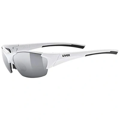 Imagen de uvex blaze III, gafas deportivas unisex, incl. lentes intercambiables, comodidad sin presión y sujeción perfecta, white black/silver, one size