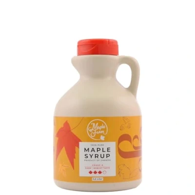 Imagen de Jarabe de Arce Grado A (Dark, Robust taste) 0,5 litro (0,66 Kg) Miel Sirope Original maple syrup…