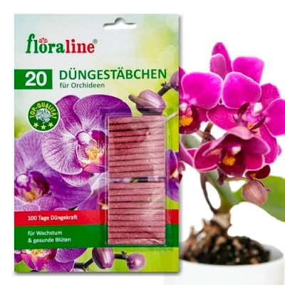Imagen de floraline® 20 x orquídeas Varillas fertilizantes por varilla: abono para hasta 100 días magníficas flores con crecimiento y sanas aplicación suave