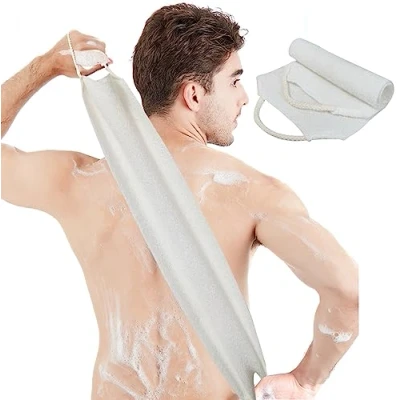 Imagen de cepillo de espalda ducha para exfoliar el cuerpo, doble cara, ducha, esponja