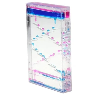 Imagen de Stock Lider Temporizadores De Movimiento Líquido, Burbujeador Arena Reloj, Aceite para Alivio Estrés Y Juegos Sensoriales, Decoración Escritorio E Interiores, Relajación (Cuadrado)
