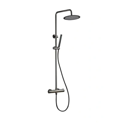 Imagen de AIYA Bath Grifo Ducha Termostatico de Acero Inoxidable Sistema Completo Con Anti Cal Función Columna termostatica para Baño Gran Durabilidad Diseño Elegante Grafito