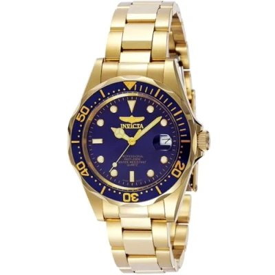 Imagen de Invicta Pro Diver Reloj de cuarzo para hombre acero inoxidable, Oro / Azul, 37 mm