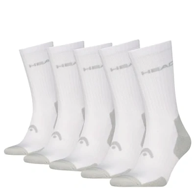 Imagen de Head 5 PACK Calcetines de deporte, Talla: 43 46, Weiß