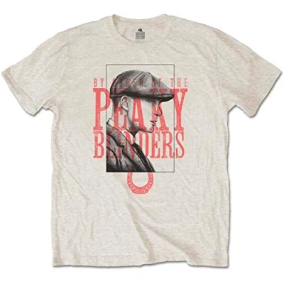 Imagen de Peaky Blinders Men&#039;s tee: Red Logo Tommy Camiseta, Beige (Neutral Neutral), Large para Hombre