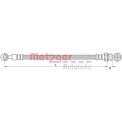 Imagen de METZGER 4111047 Latiguillos de Freno 285 KIA: Picanto I