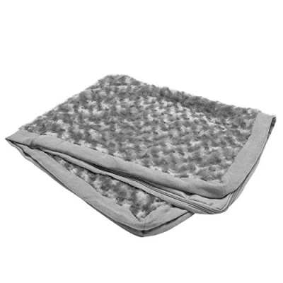 Imagen de FurHaven Funda de Repuesto para Cama Perro, colchón Piel sintética rizada Ultra Afelpada y Gamuza, Color Gris, Talla M