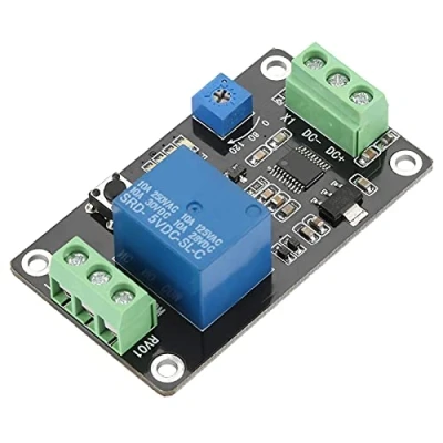 Imagen de TRM01 Relé del temporizador de retardo, Multi funcional Retardo autobloqueo encendido/apagado disparo DC 5V 0.1 120s