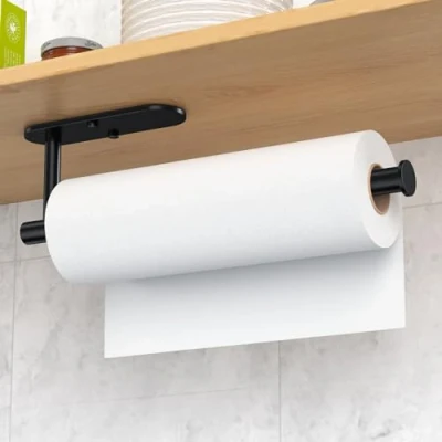 Imagen de Soporte para rollos de cocina, Portarrollos Papel, color negro