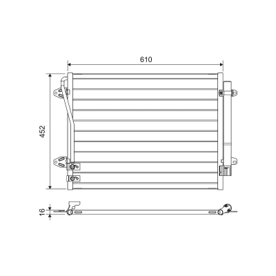 Imagen de VALEO 814039 Condensador sin secador Aluminio 452 VOLKSWAGEN: Passat B6 Berlina, B7 Variant