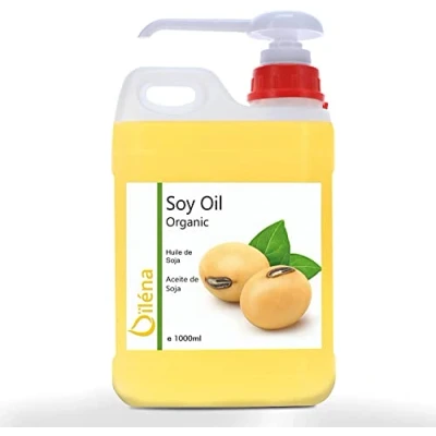 Imagen de Aceite de Soja BIO Hidratante Corporal Masaje Profesional, Anticelulitico, Reafirmante Antiedad Facial Vitamina E, Desmaquillante, Bronceador 1000 ml
