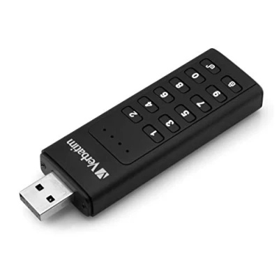 Imagen de VERBATIM Keypad Secure dispositivo USB c/teclado de seguridad I 3.2 Gen 1 32 GB Memoria protección Con contraseña y cifrado cable extensión A 3I Laptop Notebook and Co.Inegro