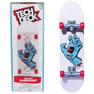 Imagen de TECH DECK Handboard Santa Cruz Mini Monopatín o Skateboard de 12 cm Largo (para Usar Solo con Las Manos) 6071368 Juegos Infantiles Juguetes Niños 6 Años +