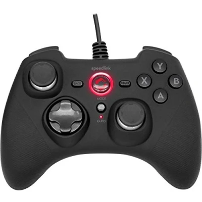 Imagen de Speedlink RAIT Gamepad con cable función de vibración, para PC/PS3/Switch, negro