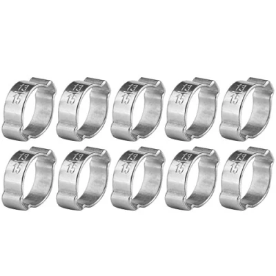Imagen de 10pcs Abrazaderas Baado Zinc Abrazadera con 2 Orejas de Manguera Acera Inoxidable para Pipa Gasolina Combustible 5 23mm (13 15Mm )