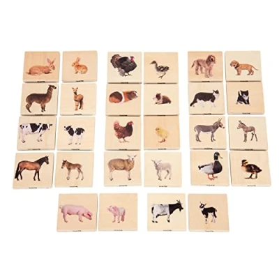 Imagen de TickiT 73406 Domestic Animal Family Match Set, Pack of 28. Snap and Matching Games Multicolour