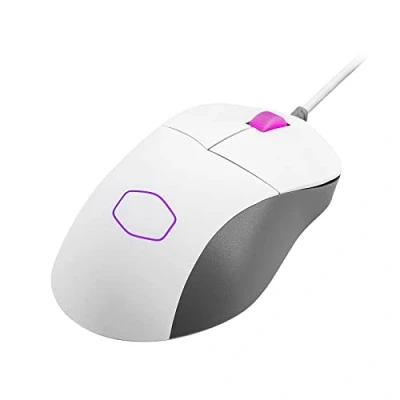 Imagen de Cooler Master MM730 RGB LED Ratón Ultraligero para Gaming con Cable 48g Sensor Óptico 16K DPI PMW3389, Switches Ópticos 70 Millones de Clics, MasterPlus+ (32K DPI, Solo PC), Ergonómico Blanco Mate