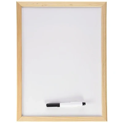 Imagen de Makro Paper PM601 Pizarra blanca con marco de madera, 30 x 40 cm