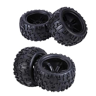 Imagen de Dilwe Neumáticos de Coche del Camión RC, 150 mm, Goma para HSP/Louise/TRAXXAS/HPI/Savage/Flux/ZD Racing/TM 1/8 RC Trucks/Cars, Negro, 4 Piezas / Juego