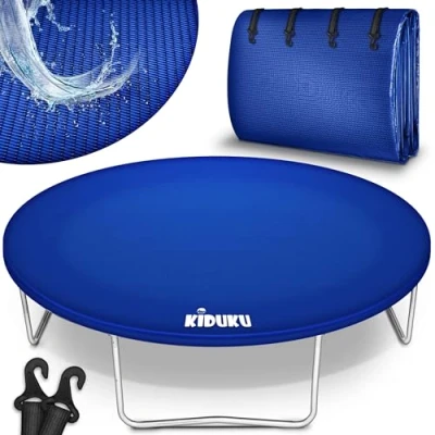 Imagen de KIDUKU Funda Protectora para Cama Elástica 244 427 cm Cubierta de Protección Trampolín Impermeable, Anti Desgarros y Resistente a Rayos UVA